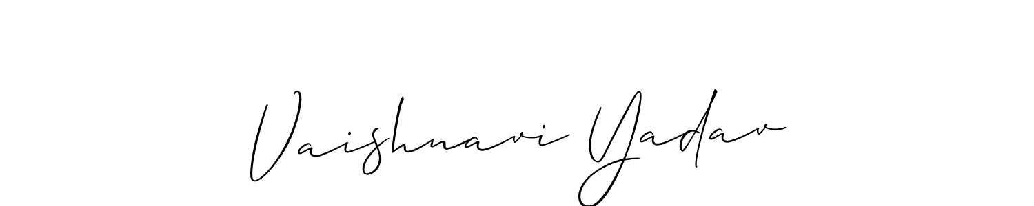 Vaishnavi Yadav stylish signature style. Best Handwritten Sign (Allison_Script) for my name. Handwritten Signature Collection Ideas for my name Vaishnavi Yadav. Vaishnavi Yadav signature style 2 images and pictures png
