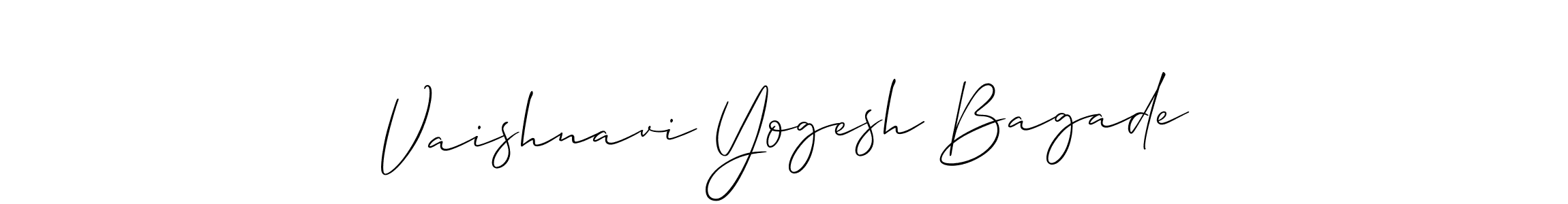 Check out images of Autograph of Vaishnavi Yogesh Bagade name. Actor Vaishnavi Yogesh Bagade Signature Style. Allison_Script is a professional sign style online. Vaishnavi Yogesh Bagade signature style 2 images and pictures png