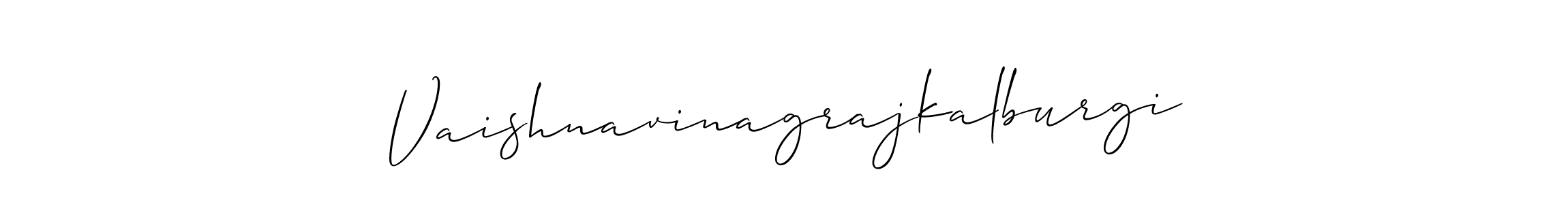 How to Draw Vaishnavinagrajkalburgi signature style? Allison_Script is a latest design signature styles for name Vaishnavinagrajkalburgi. Vaishnavinagrajkalburgi signature style 2 images and pictures png
