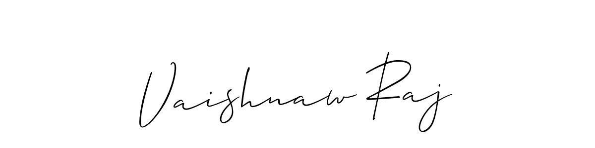 Design your own signature with our free online signature maker. With this signature software, you can create a handwritten (Allison_Script) signature for name Vaishnaw Raj. Vaishnaw Raj signature style 2 images and pictures png