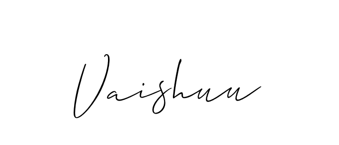 Also we have Vaishuu name is the best signature style. Create professional handwritten signature collection using Allison_Script autograph style. Vaishuu signature style 2 images and pictures png