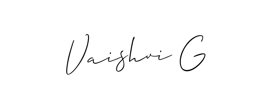 Make a beautiful signature design for name Vaishvi G. Use this online signature maker to create a handwritten signature for free. Vaishvi G signature style 2 images and pictures png