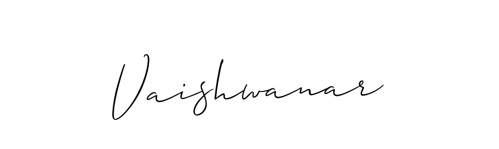 Create a beautiful signature design for name Vaishwanar. With this signature (Allison_Script) fonts, you can make a handwritten signature for free. Vaishwanar signature style 2 images and pictures png