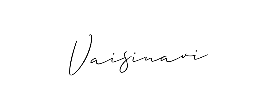 Design your own signature with our free online signature maker. With this signature software, you can create a handwritten (Allison_Script) signature for name Vaisinavi. Vaisinavi signature style 2 images and pictures png