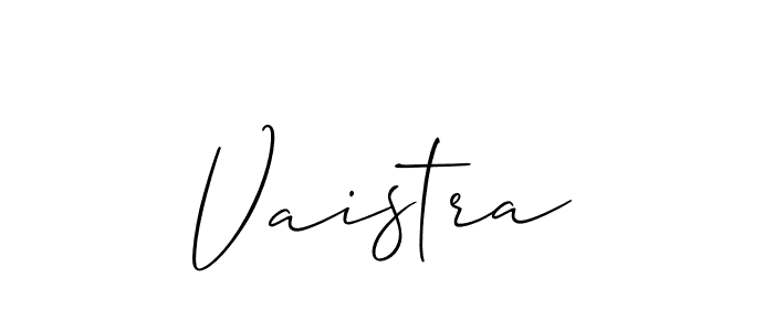 Allison_Script is a professional signature style that is perfect for those who want to add a touch of class to their signature. It is also a great choice for those who want to make their signature more unique. Get Vaistra name to fancy signature for free. Vaistra signature style 2 images and pictures png