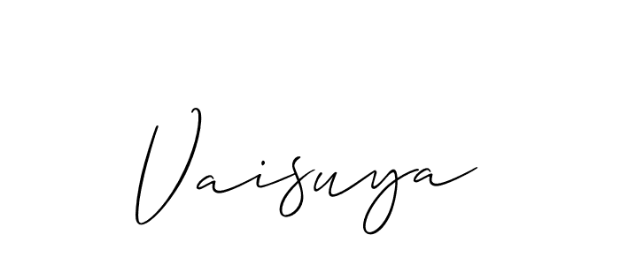 Also You can easily find your signature by using the search form. We will create Vaisuya name handwritten signature images for you free of cost using Allison_Script sign style. Vaisuya signature style 2 images and pictures png
