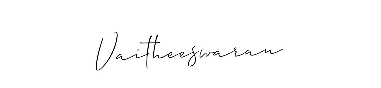 You can use this online signature creator to create a handwritten signature for the name Vaitheeswaran. This is the best online autograph maker. Vaitheeswaran signature style 2 images and pictures png