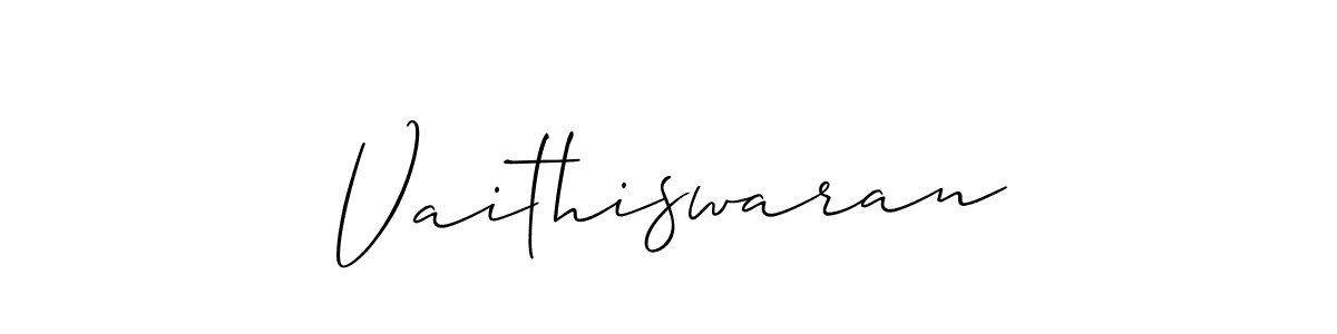Also we have Vaithiswaran name is the best signature style. Create professional handwritten signature collection using Allison_Script autograph style. Vaithiswaran signature style 2 images and pictures png