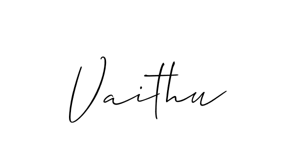 Make a short Vaithu signature style. Manage your documents anywhere anytime using Allison_Script. Create and add eSignatures, submit forms, share and send files easily. Vaithu signature style 2 images and pictures png