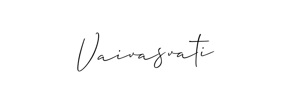 It looks lik you need a new signature style for name Vaivasvati. Design unique handwritten (Allison_Script) signature with our free signature maker in just a few clicks. Vaivasvati signature style 2 images and pictures png