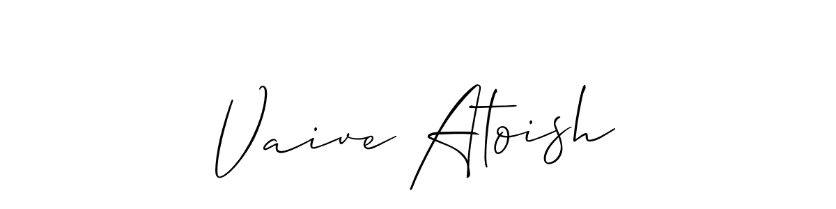 How to make Vaive Atoish name signature. Use Allison_Script style for creating short signs online. This is the latest handwritten sign. Vaive Atoish signature style 2 images and pictures png