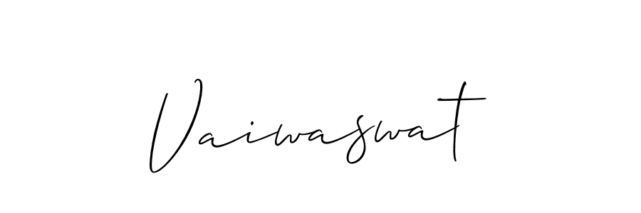 How to make Vaiwaswat name signature. Use Allison_Script style for creating short signs online. This is the latest handwritten sign. Vaiwaswat signature style 2 images and pictures png
