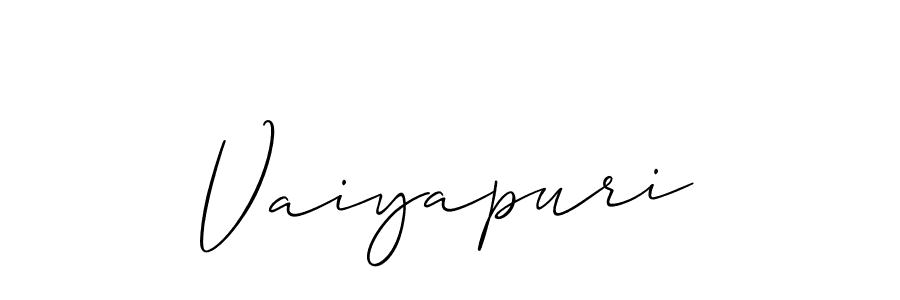 How to make Vaiyapuri signature? Allison_Script is a professional autograph style. Create handwritten signature for Vaiyapuri name. Vaiyapuri signature style 2 images and pictures png