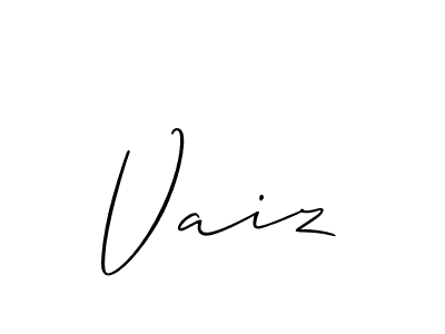 Similarly Allison_Script is the best handwritten signature design. Signature creator online .You can use it as an online autograph creator for name Vaiz. Vaiz signature style 2 images and pictures png