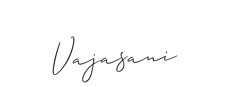 Vajasani stylish signature style. Best Handwritten Sign (Allison_Script) for my name. Handwritten Signature Collection Ideas for my name Vajasani. Vajasani signature style 2 images and pictures png