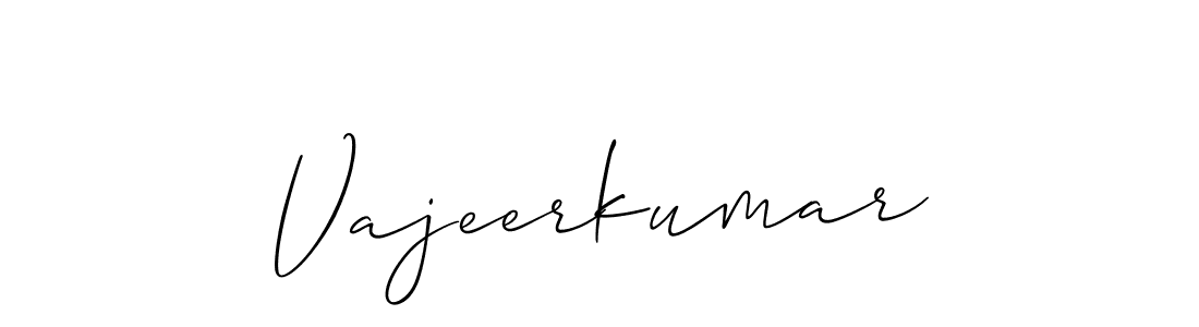 Make a beautiful signature design for name Vajeerkumar. With this signature (Allison_Script) style, you can create a handwritten signature for free. Vajeerkumar signature style 2 images and pictures png