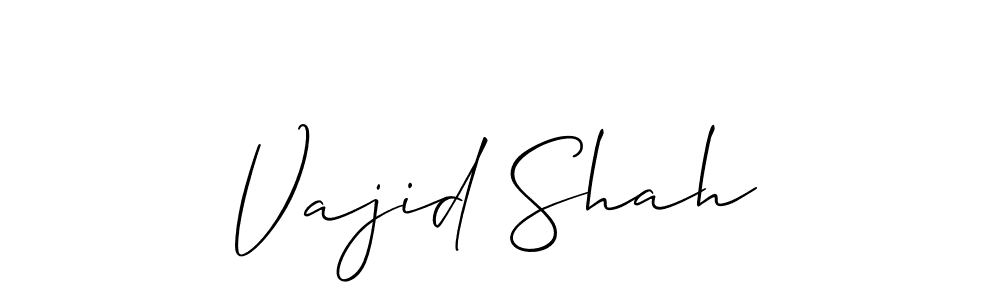 Create a beautiful signature design for name Vajid Shah. With this signature (Allison_Script) fonts, you can make a handwritten signature for free. Vajid Shah signature style 2 images and pictures png