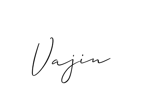 Design your own signature with our free online signature maker. With this signature software, you can create a handwritten (Allison_Script) signature for name Vajin. Vajin signature style 2 images and pictures png