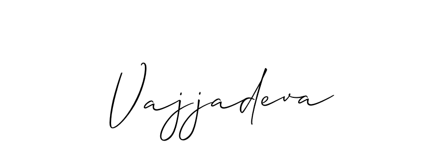 The best way (Allison_Script) to make a short signature is to pick only two or three words in your name. The name Vajjadeva include a total of six letters. For converting this name. Vajjadeva signature style 2 images and pictures png