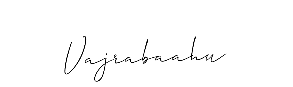 How to make Vajrabaahu signature? Allison_Script is a professional autograph style. Create handwritten signature for Vajrabaahu name. Vajrabaahu signature style 2 images and pictures png