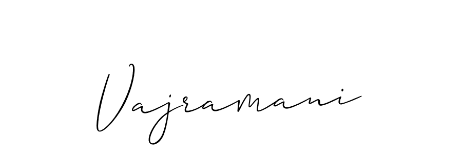 Design your own signature with our free online signature maker. With this signature software, you can create a handwritten (Allison_Script) signature for name Vajramani. Vajramani signature style 2 images and pictures png