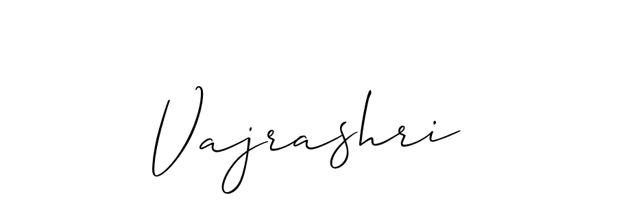 Use a signature maker to create a handwritten signature online. With this signature software, you can design (Allison_Script) your own signature for name Vajrashri. Vajrashri signature style 2 images and pictures png