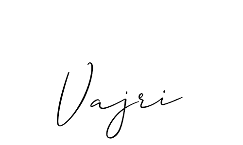 Make a beautiful signature design for name Vajri. With this signature (Allison_Script) style, you can create a handwritten signature for free. Vajri signature style 2 images and pictures png