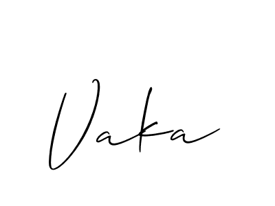 Best and Professional Signature Style for Vaka. Allison_Script Best Signature Style Collection. Vaka signature style 2 images and pictures png