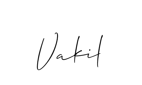 You should practise on your own different ways (Allison_Script) to write your name (Vakil) in signature. don't let someone else do it for you. Vakil signature style 2 images and pictures png
