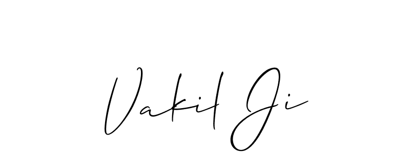 You should practise on your own different ways (Allison_Script) to write your name (Vakil Ji) in signature. don't let someone else do it for you. Vakil Ji signature style 2 images and pictures png
