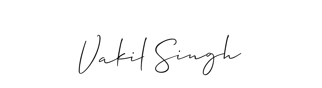 It looks lik you need a new signature style for name Vakil Singh. Design unique handwritten (Allison_Script) signature with our free signature maker in just a few clicks. Vakil Singh signature style 2 images and pictures png