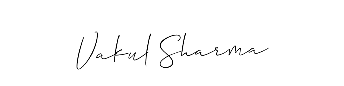 Vakul Sharma stylish signature style. Best Handwritten Sign (Allison_Script) for my name. Handwritten Signature Collection Ideas for my name Vakul Sharma. Vakul Sharma signature style 2 images and pictures png