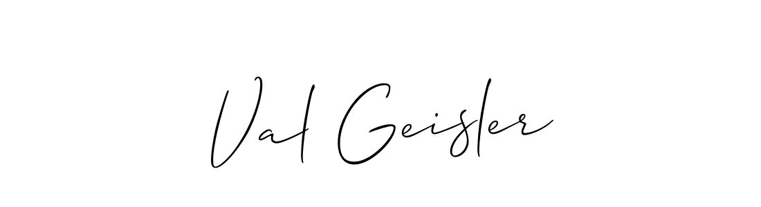 Val Geisler stylish signature style. Best Handwritten Sign (Allison_Script) for my name. Handwritten Signature Collection Ideas for my name Val Geisler. Val Geisler signature style 2 images and pictures png