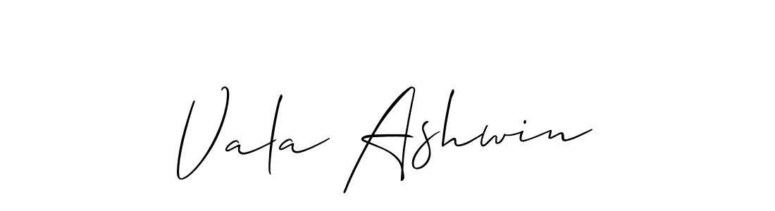 Make a beautiful signature design for name Vala Ashwin. Use this online signature maker to create a handwritten signature for free. Vala Ashwin signature style 2 images and pictures png