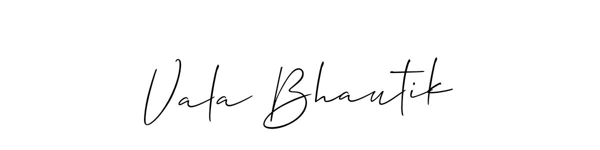 Vala Bhautik stylish signature style. Best Handwritten Sign (Allison_Script) for my name. Handwritten Signature Collection Ideas for my name Vala Bhautik. Vala Bhautik signature style 2 images and pictures png