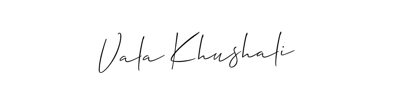 Make a beautiful signature design for name Vala Khushali. Use this online signature maker to create a handwritten signature for free. Vala Khushali signature style 2 images and pictures png