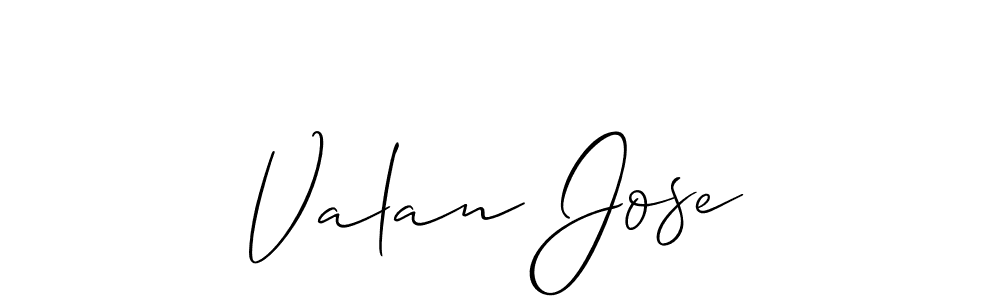 Valan Jose stylish signature style. Best Handwritten Sign (Allison_Script) for my name. Handwritten Signature Collection Ideas for my name Valan Jose. Valan Jose signature style 2 images and pictures png