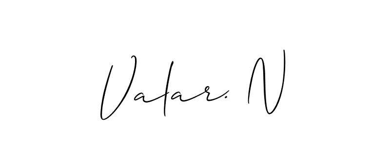 if you are searching for the best signature style for your name Valar. N. so please give up your signature search. here we have designed multiple signature styles  using Allison_Script. Valar. N signature style 2 images and pictures png