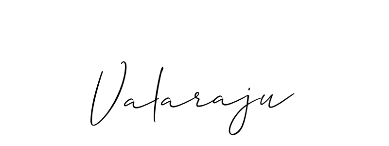 Use a signature maker to create a handwritten signature online. With this signature software, you can design (Allison_Script) your own signature for name Valaraju. Valaraju signature style 2 images and pictures png