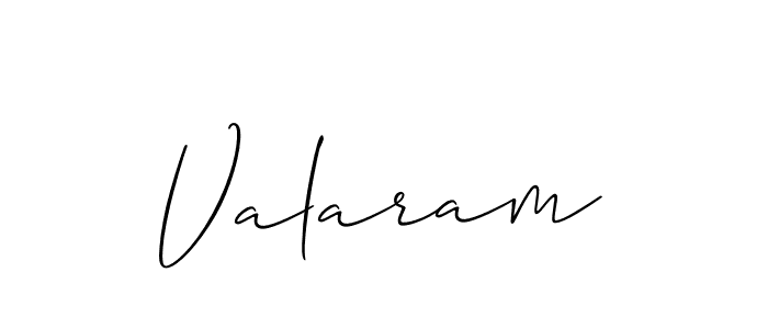 if you are searching for the best signature style for your name Valaram. so please give up your signature search. here we have designed multiple signature styles  using Allison_Script. Valaram signature style 2 images and pictures png