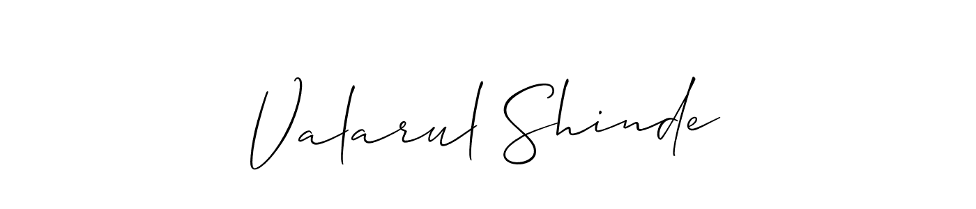 Valarul Shinde stylish signature style. Best Handwritten Sign (Allison_Script) for my name. Handwritten Signature Collection Ideas for my name Valarul Shinde. Valarul Shinde signature style 2 images and pictures png