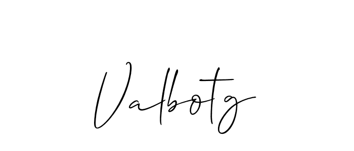 if you are searching for the best signature style for your name Valbotg. so please give up your signature search. here we have designed multiple signature styles  using Allison_Script. Valbotg signature style 2 images and pictures png