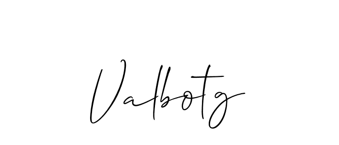 How to Draw Valbotg signature style? Allison_Script is a latest design signature styles for name Valbotg. Valbotg signature style 2 images and pictures png