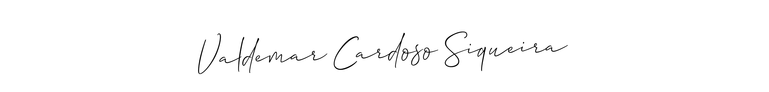 Design your own signature with our free online signature maker. With this signature software, you can create a handwritten (Allison_Script) signature for name Valdemar Cardoso Siqueira. Valdemar Cardoso Siqueira signature style 2 images and pictures png