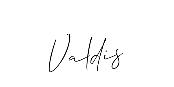 Valdis stylish signature style. Best Handwritten Sign (Allison_Script) for my name. Handwritten Signature Collection Ideas for my name Valdis. Valdis signature style 2 images and pictures png