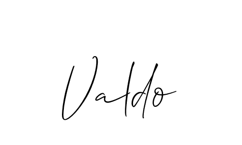 The best way (Allison_Script) to make a short signature is to pick only two or three words in your name. The name Valdo include a total of six letters. For converting this name. Valdo signature style 2 images and pictures png