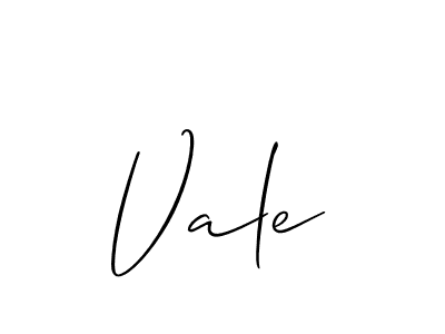 Design your own signature with our free online signature maker. With this signature software, you can create a handwritten (Allison_Script) signature for name Vale. Vale signature style 2 images and pictures png
