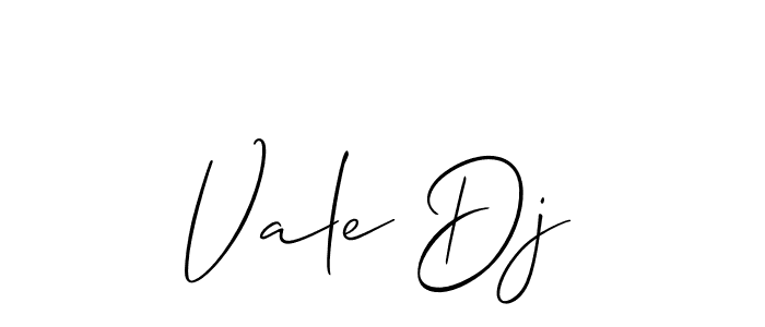 How to make Vale Dj signature? Allison_Script is a professional autograph style. Create handwritten signature for Vale Dj name. Vale Dj signature style 2 images and pictures png