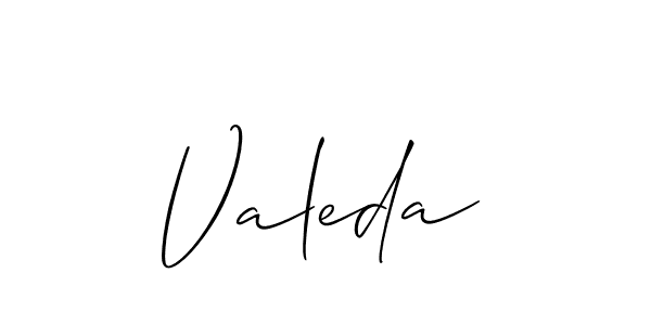 You can use this online signature creator to create a handwritten signature for the name Valeda. This is the best online autograph maker. Valeda signature style 2 images and pictures png