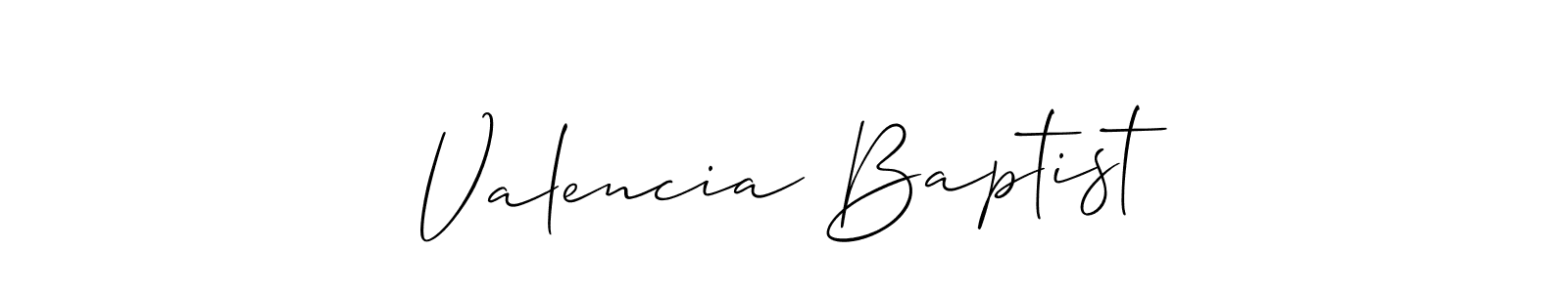 Also we have Valencia Baptist name is the best signature style. Create professional handwritten signature collection using Allison_Script autograph style. Valencia Baptist signature style 2 images and pictures png